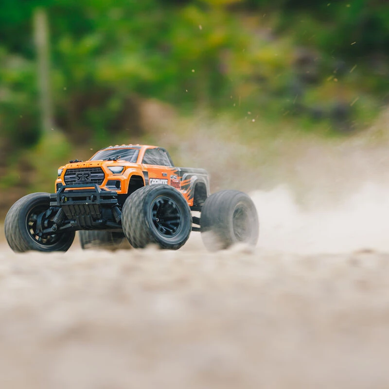 ARRMA ARA4102SV4T1 GRANITE BOOST 4X2 Mega 1/10 RTR 2WD Monster Truck Orange - Charger/Battery 9 ARRMA ARA4102SV4T1 GRANITE BOOST 4X2 Mega 1/10 RTR 2WD Monster Truck Orange - Charger/Battery - Image 9