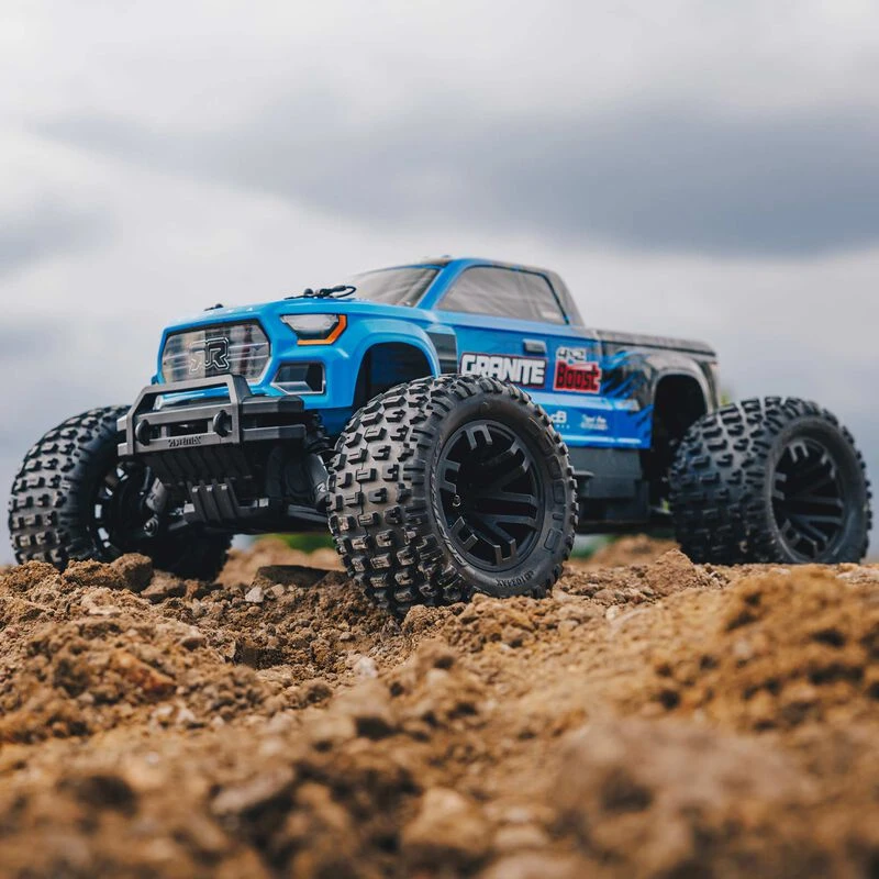 ARRMA ARA4102SV4T2 GRANITE BOOST 4X2 Mega 1/10 RTR 2WD Monster Truck Blue - Charger/Battery 10 ARRMA ARA4102SV4T2 GRANITE BOOST 4X2 Mega 1/10 RTR 2WD Monster Truck Blue - Charger/Battery - Image 10