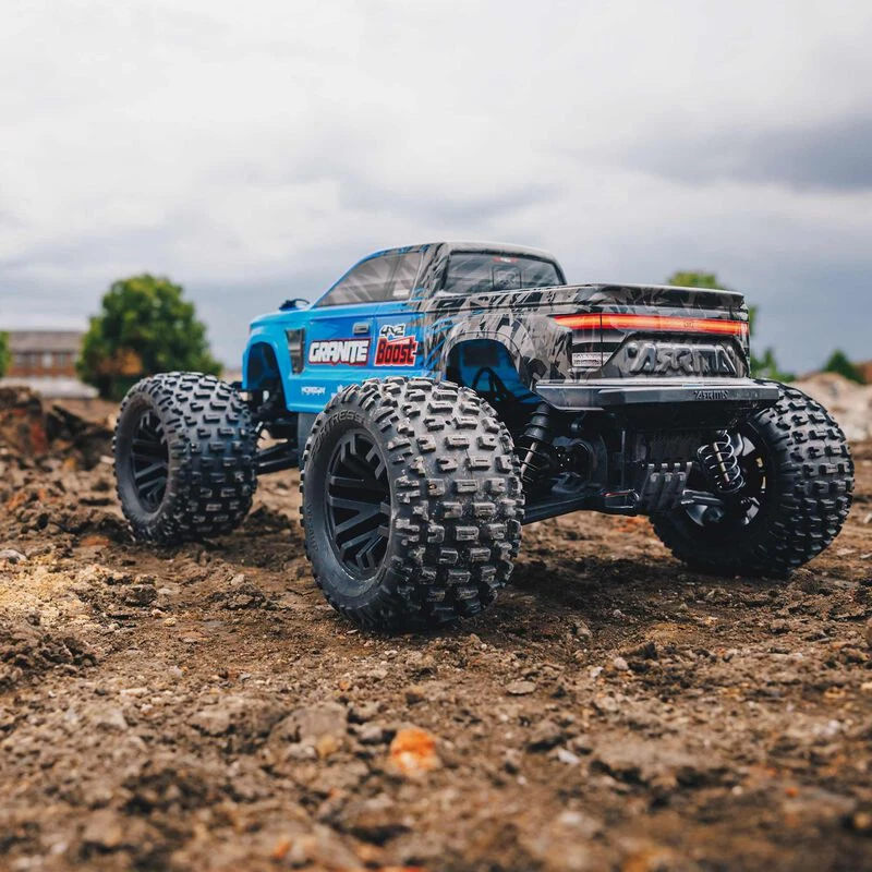 ARRMA ARA4102SV4T2 GRANITE BOOST 4X2 Mega 1/10 RTR 2WD Monster Truck Blue - Charger/Battery 8 ARRMA ARA4102SV4T2 GRANITE BOOST 4X2 Mega 1/10 RTR 2WD Monster Truck Blue - Charger/Battery - Image 8