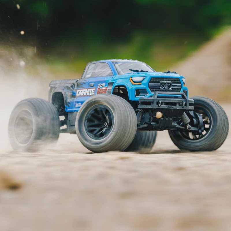 ARRMA ARA4102SV4T2 GRANITE BOOST 4X2 Mega 1/10 RTR 2WD Monster Truck Blue - Charger/Battery 7 ARRMA ARA4102SV4T2 GRANITE BOOST 4X2 Mega 1/10 RTR 2WD Monster Truck Blue - Charger/Battery - Image 7