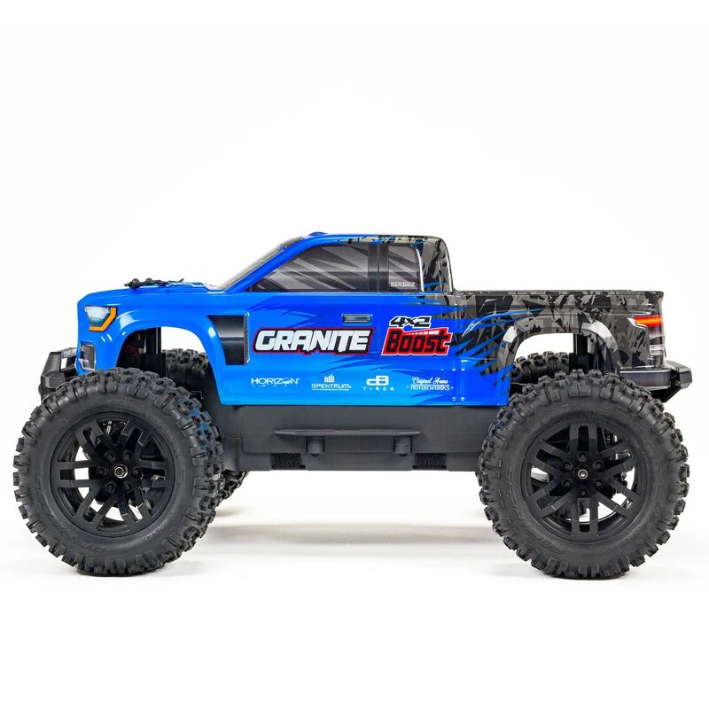 ARRMA ARA4102SV4T2 GRANITE BOOST 4X2 Mega 1/10 RTR 2WD Monster Truck Blue - Charger/Battery 2 ARRMA ARA4102SV4T2 GRANITE BOOST 4X2 Mega 1/10 RTR 2WD Monster Truck Blue - Charger/Battery - Image 2