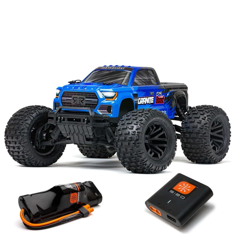ARRMA ARA4102SV4T2 GRANITE BOOST 4X2 Mega 1/10 RTR 2WD Monster Truck Blue - Charger/Battery 6 ARRMA ARA4102SV4T2 GRANITE BOOST 4X2 Mega 1/10 RTR 2WD Monster Truck Blue - Charger/Battery - Image 6