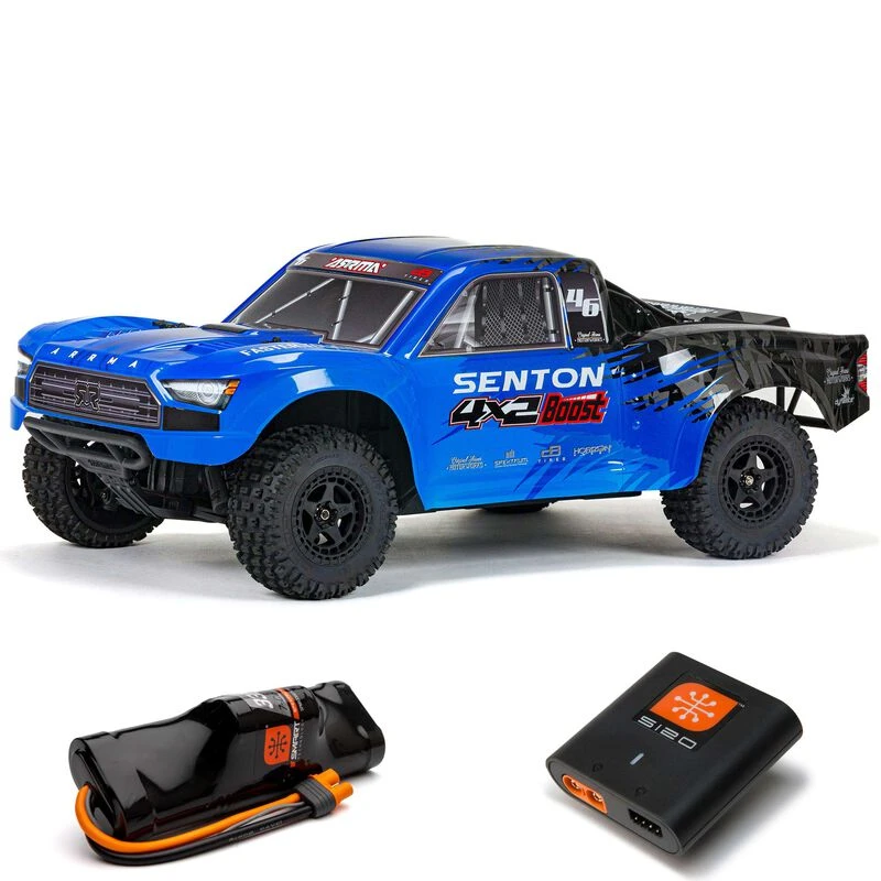 ARRMA ARA4103SV4T2 SENTON BOOST 4X2 Mega 1/10 RTR 2WD Short Course Truck Blue- Charger/Battery 6 ARRMA ARA4103SV4T2 SENTON BOOST 4X2 Mega 1/10 RTR 2WD Short Course Truck Blue- Charger/Battery - Image 6