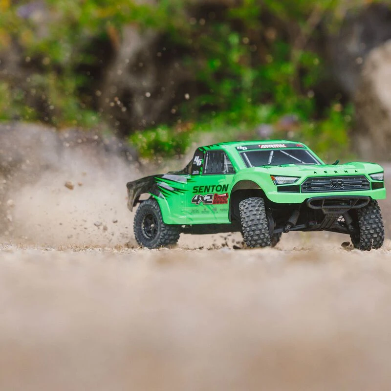 ARRMA ARA4103V4T1 SENTON BOOST 4X2 Mega 1/10 RTR 2WD Short Course Truck Green 7 ARRMA ARA4103V4T1 SENTON BOOST 4X2 Mega 1/10 RTR 2WD Short Course Truck Green - Image 7