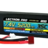 Common Sense RC (2S5200-35D) Lectron Pro 2S 7.4V 5200mAh 35C Lipo Battery With Deans Connector