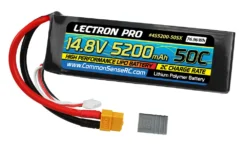 Common Sense RC (4S5200-50SX) Lectron Pro 4S 14.8V 5200mAh 50C Soft Case LiPo Battery With XT60 And