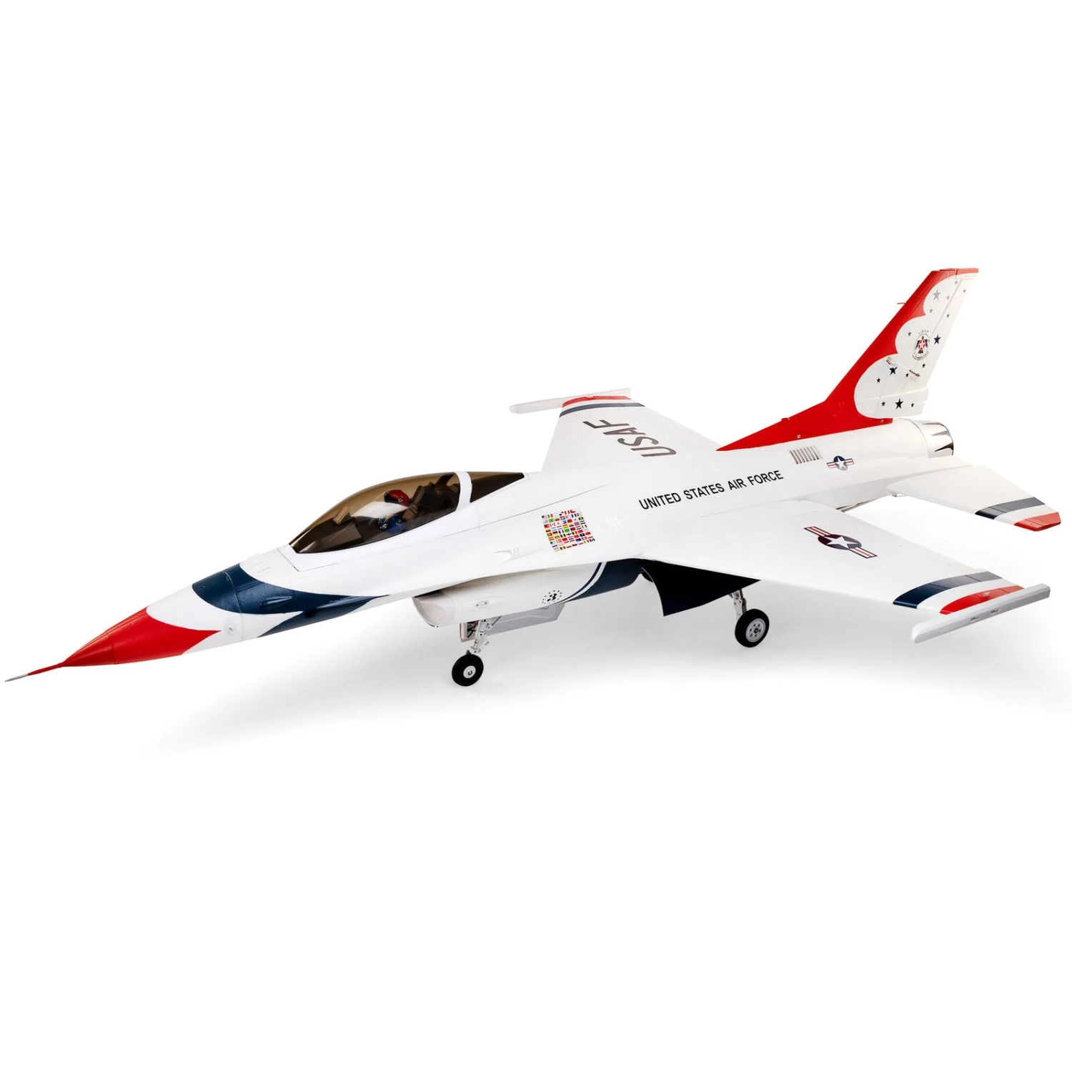 E-flite EFL87970 F-16 Thunderbird 80mm EDF Jet ARF Plus With ASX3 And Safe Select 1 E-flite EFL87970 F-16 Thunderbird 80mm EDF Jet ARF Plus With ASX3 And Safe Select