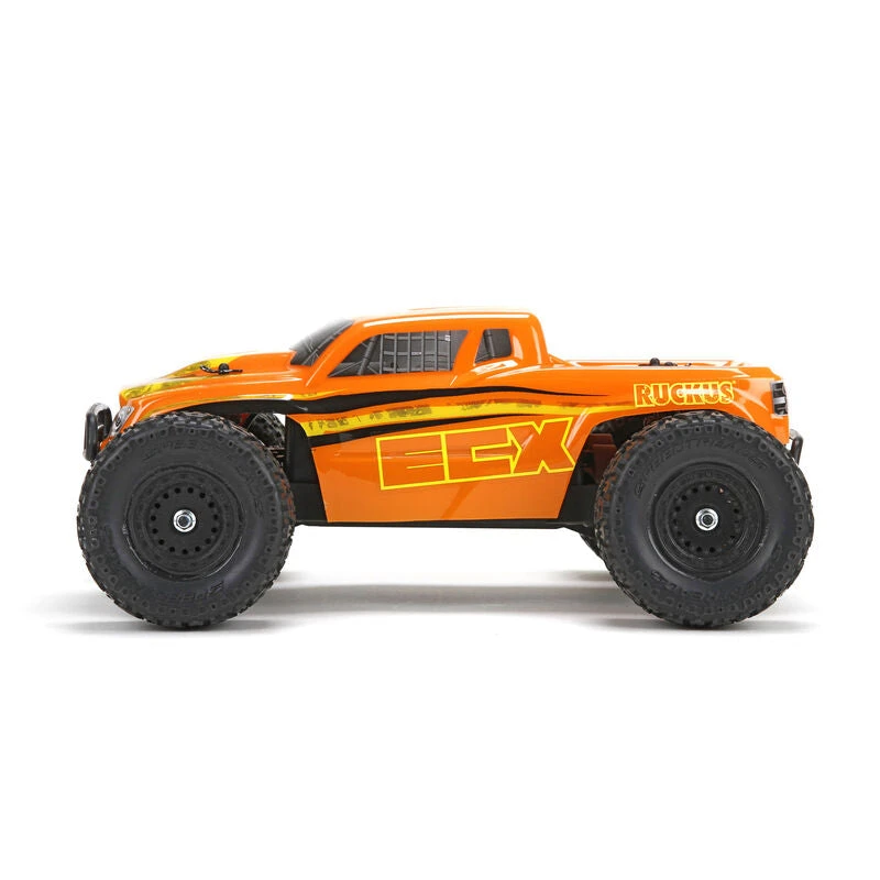 ECX 1000T2 Ruckus 1/18 4WD RTR Monster Truck Orange And Yellow 2 ECX 1000T2 Ruckus 1/18 4WD RTR Monster Truck Orange And Yellow - Image 2