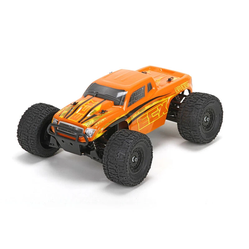 ECX 1000T2 Ruckus 1/18 4WD RTR Monster Truck Orange And Yellow 1 ECX 1000T2 Ruckus 1/18 4WD RTR Monster Truck Orange And Yellow