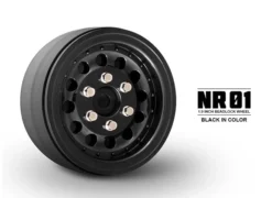 Gmade 70224 1.9" NR01 1/10 Scale Crawler Beadlock Wheels Black 2 Pack