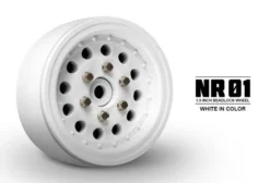 Gmade 70226 1.9" NR01 1/10 Scale Crawler Beadlock Wheels White 2 Pack