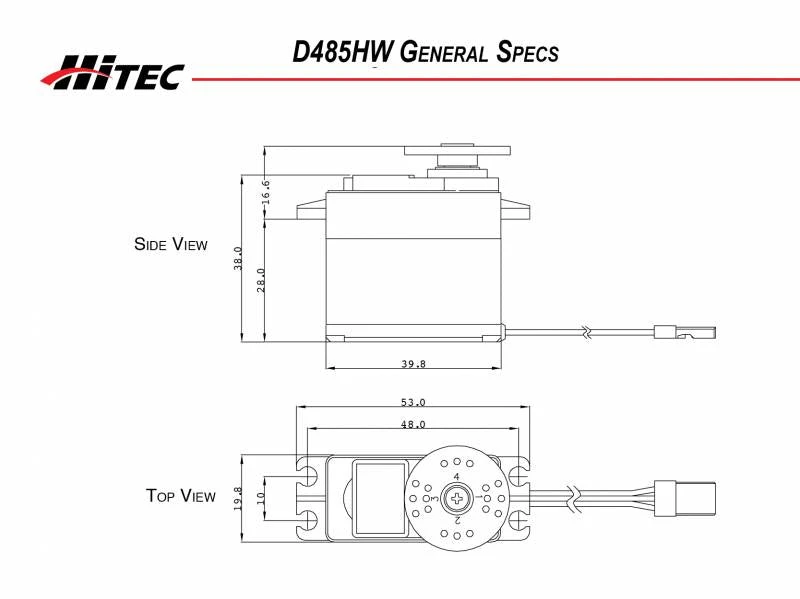 HiTEC 36485 D485HW Wide Voltage Karbonite Gear Servo 2 HiTEC 36485 D485HW Wide Voltage Karbonite Gear Servo - Image 2