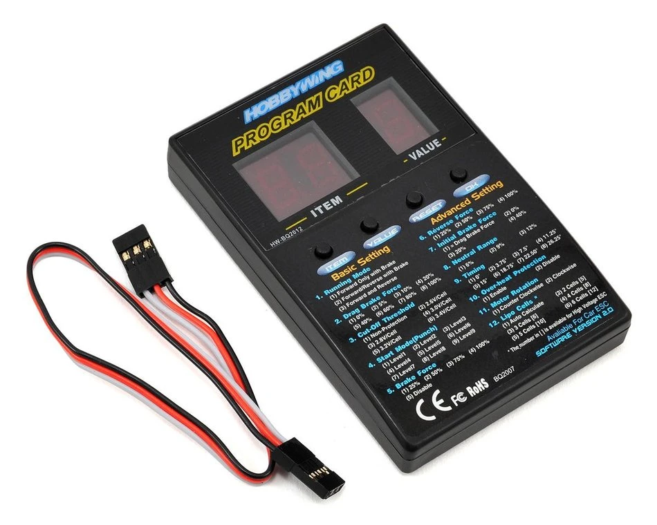 HOBBYWING 81030000 A1 EzRun 18A SL ESC And 7800 KV Motor Combo With Program Card For 1/16 And 1/18 2 HOBBYWING 81030000 A1 EzRun 18A SL ESC And 7800 KV Motor Combo With Program Card For 1/16 And 1/18 - Image 2