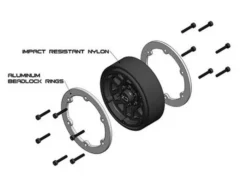 Incision By Vanquish IRC00250 1.9 KMC XD229 Machete Black Beadlock Wheels 2 Pack -Traxas Vehicles Model Shop incision by vanquish irc00250 1 9 kmc xd229 machete black beadlock wheels 2 pack b