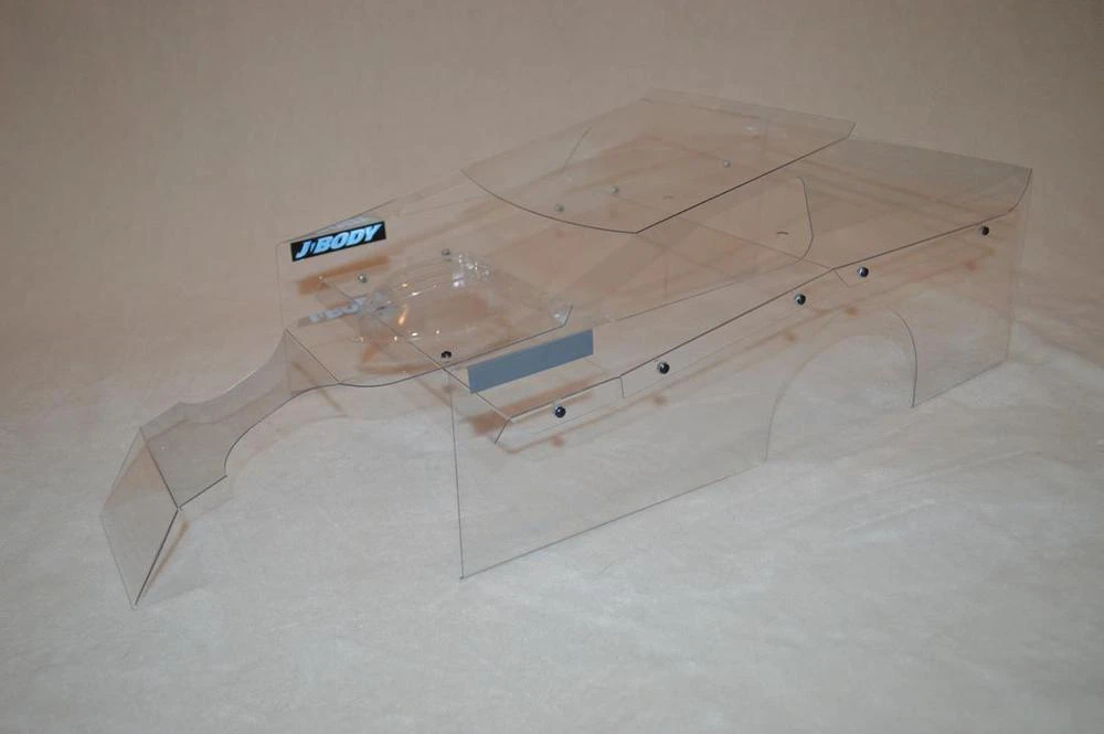 J-Body Stock Mudboss Clear Body With S-225 Hood Scoop 1 J-Body Stock Mudboss Clear Body With S-225 Hood Scoop