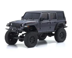Kyosho 32521-GM Mini-Z Readyset 4x4 Jeep Wrangler Unlimited Rubicon Granite Crystal Metallic