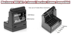 MuchMore Racing MRX-482 4 Channel Sanwa Compatible Receiver