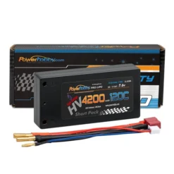 Powerhobby 2S 7.6V 4200mAh 120C Graphene + HV Shorty Lipo Battery Pack With Deans Plug