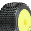 Pro-Line 10177-12 Yellow Front Or Rear Wheels With Hole Shot Tires For Mini-T 1 Pair