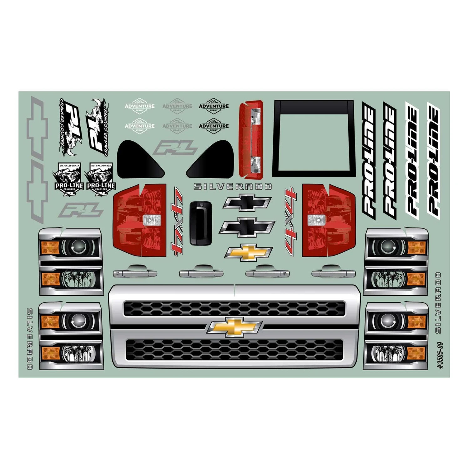 Pro-Line 3585-00 2015 Chevrolet Silverado Truck Clear Body For 13.9" Crawler 3 Pro-Line 3585-00 2015 Chevrolet Silverado Truck Clear Body For 13.9" Crawler - Image 3