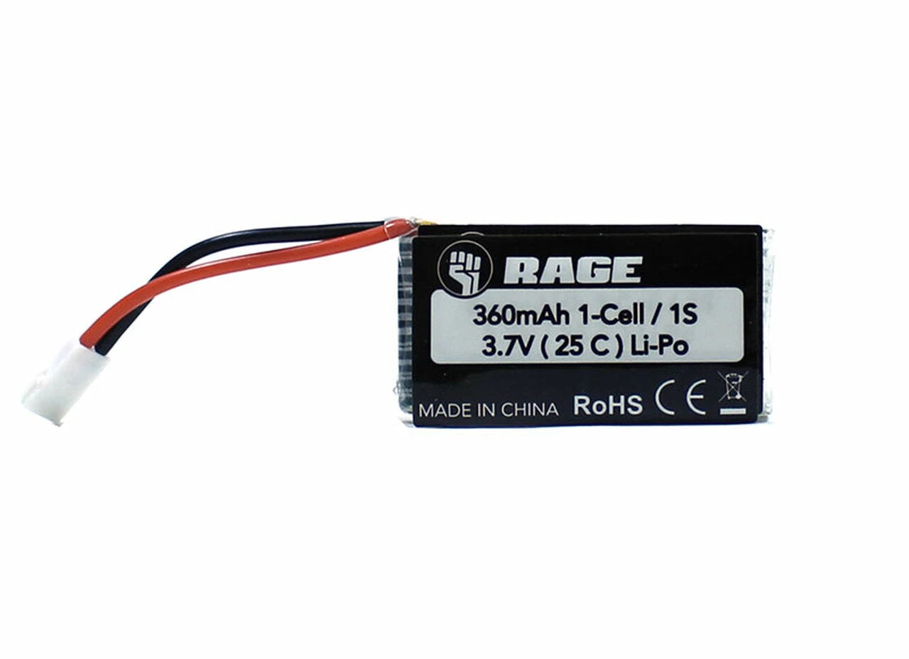 Rage RC A1328 1S 3.7V 360mAh Lipo Battery For T-28 Trojan Tempest 600 And Other RAGE RC Aircraft 1 Rage RC A1328 1S 3.7V 360mAh Lipo Battery For T-28 Trojan Tempest 600 And Other RAGE RC Aircraft