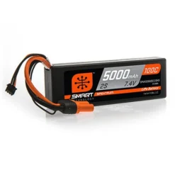 Spektrum 5000mAh 2S 7.4V 100C SMART Hardcase LiPo Battery With IC3/EC3 Connector