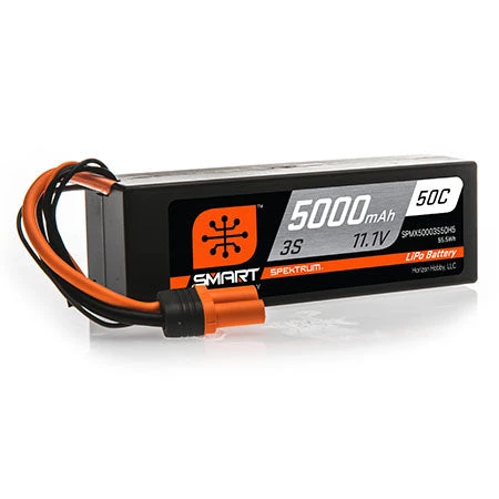 Spektrum 5000mAh 3S 11.1V 50C SMART Hardcase LiPo Battery With IC5/EC5 Connector 1 Spektrum 5000mAh 3S 11.1V 50C SMART Hardcase LiPo Battery With IC5/EC5 Connector