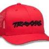 Traxxas 1182 Logo Curved Bill Hat Red With Black Lettering