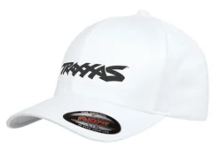 Traxxas 1188-WHT Flexfit Small Hat White With Black Logo