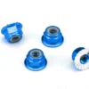 Traxxas 1747R Blue Anodized Aluminum Locking Nuts 4mm 4 Pack