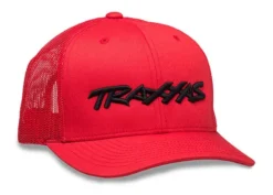 Traxxas 1182 Logo Curved Bill Hat Red With Black Lettering
