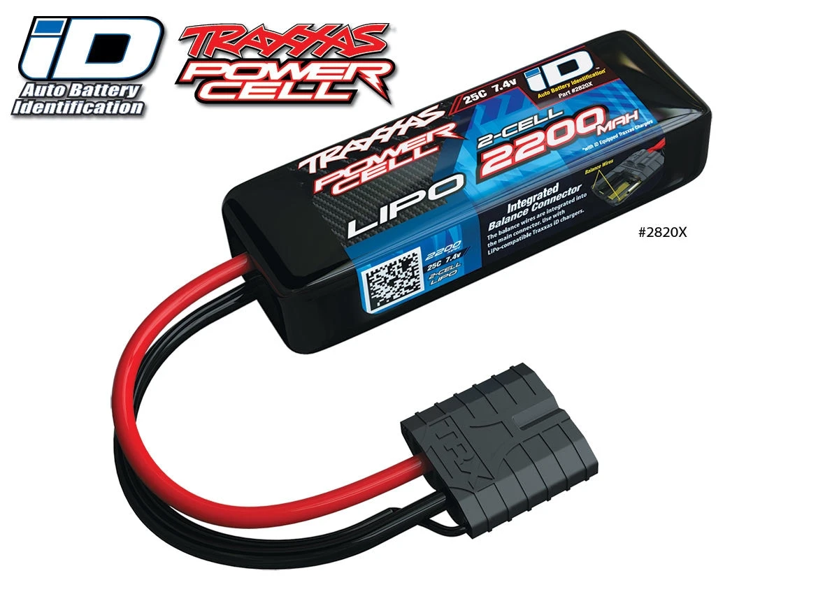 Traxxas 2820X 2S 7.4V 2200mAh 7.4V 25C Power Cell LiPo Battery 1 Traxxas 2820X 2S 7.4V 2200mAh 7.4V 25C Power Cell LiPo Battery