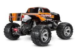 Traxxas 36054-61 1/10 XL-5 Brushed 2WD StampedeRTR Monster Truck With LED Lights - Orange -Traxas Vehicles Model Shop traxxas 36054 61 1 10 xl 5 brushed 2wd stampede rtr monster truck with led lights orange 3