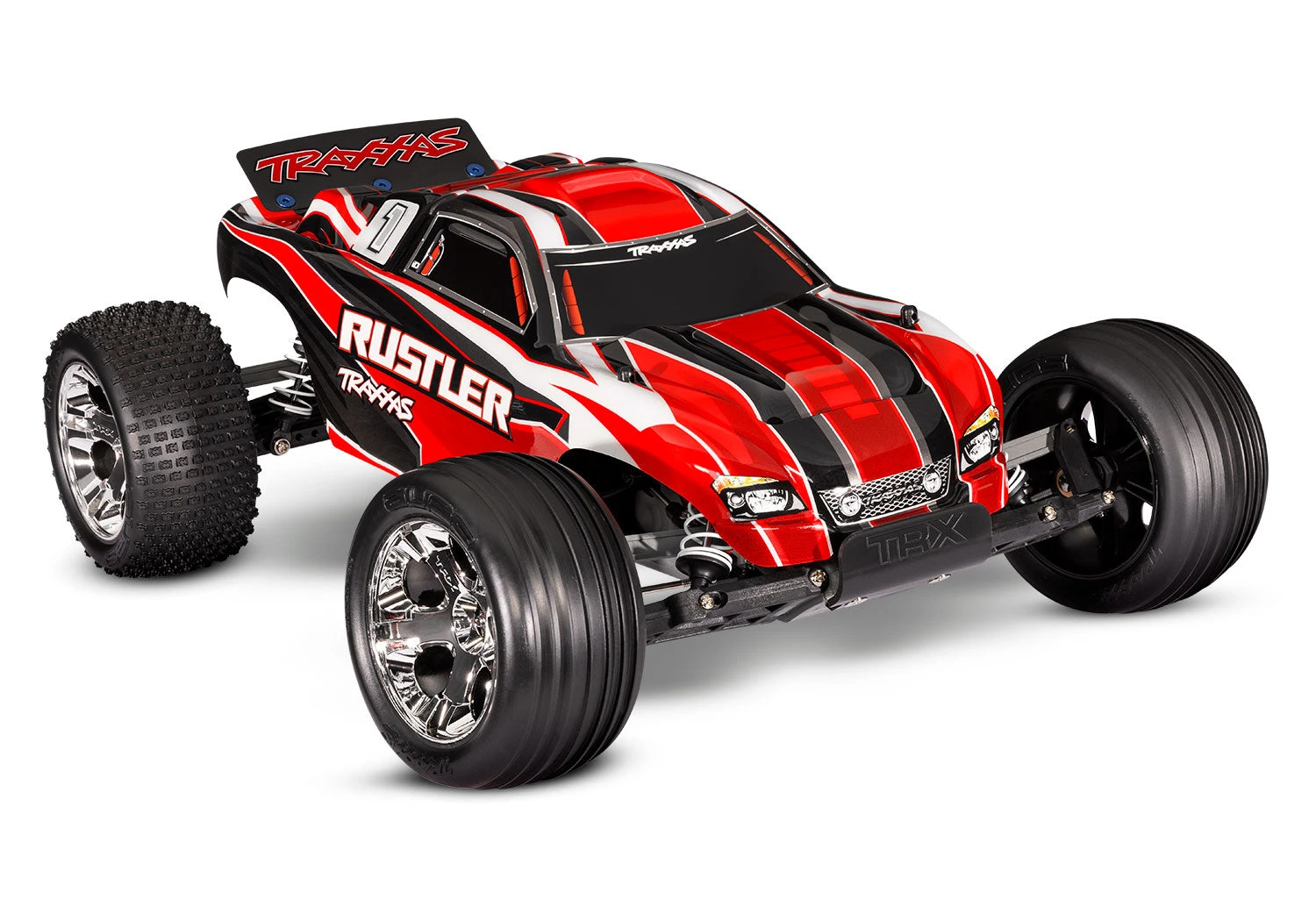 Traxxas 37054-1 Rustler 1/10 Scale RTR 2WD Stadium Truck Red R 1 Traxxas 37054-1 Rustler 1/10 Scale RTR 2WD Stadium Truck Red R