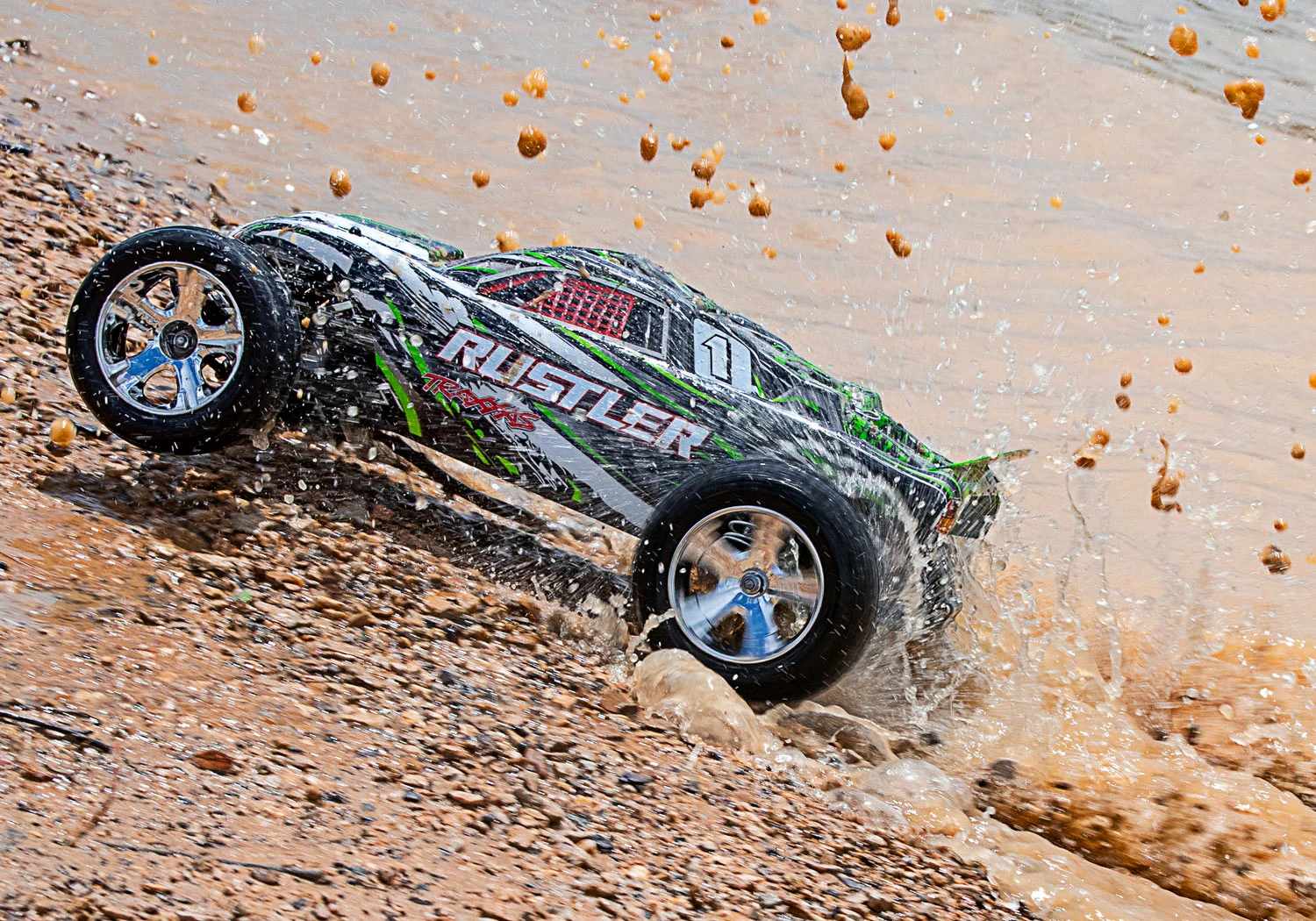 Traxxas 37054-4 Rustler 1/10 Scale RTR 2WD Stadium Truck Green 5 Traxxas 37054-4 Rustler 1/10 Scale RTR 2WD Stadium Truck Green - Image 5