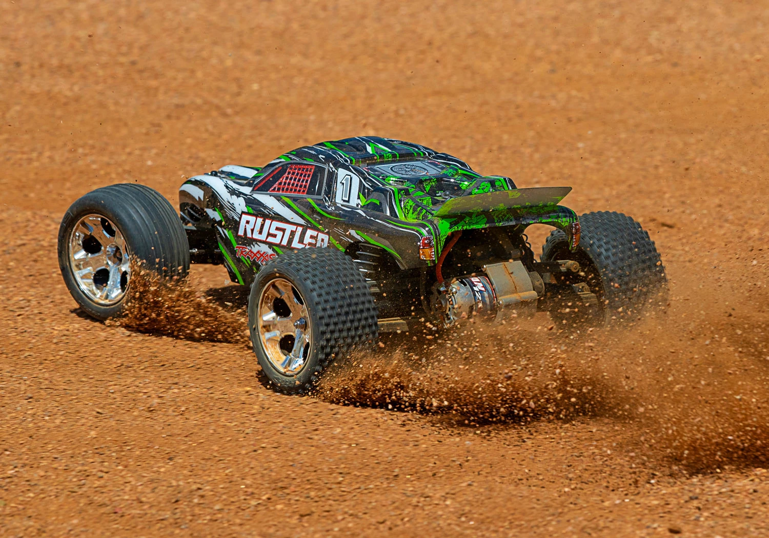 Traxxas 37054-4 Rustler 1/10 Scale RTR 2WD Stadium Truck Green 6 Traxxas 37054-4 Rustler 1/10 Scale RTR 2WD Stadium Truck Green - Image 6