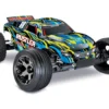 Traxxas 37076-4 Rustler VXL 1/10 Scale RTR 2WD Brushless Stadium Truck Yellow And Blue