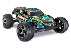 Traxxas 37076-4 Rustler VXL 1/10 Scale RTR 2WD Brushless Stadium Truck Yellow And Blue