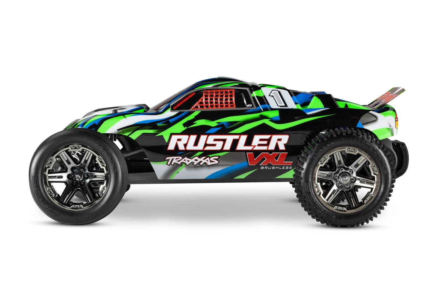Traxxas 37076-74 2WD Rustler VXL 1/10 RTR Brushless Stadium Truck With 272R Transmission - Green 3 Traxxas 37076-74 2WD Rustler VXL 1/10 RTR Brushless Stadium Truck With 272R Transmission - Green - Image 3