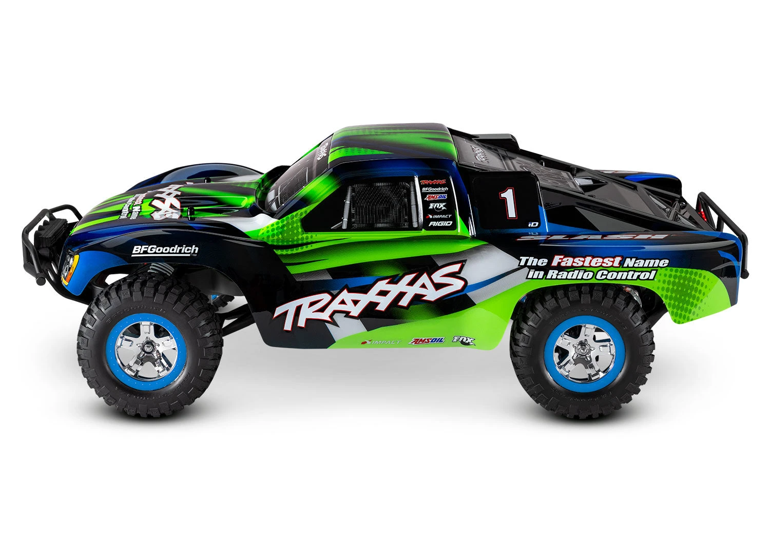 Traxxas 58034-61 1/10 XL-5 Brushed2WD Slash Short Course Truck With LED Lights - Green 4 Traxxas 58034-61 1/10 XL-5 Brushed2WD Slash Short Course Truck With LED Lights - Green - Image 4