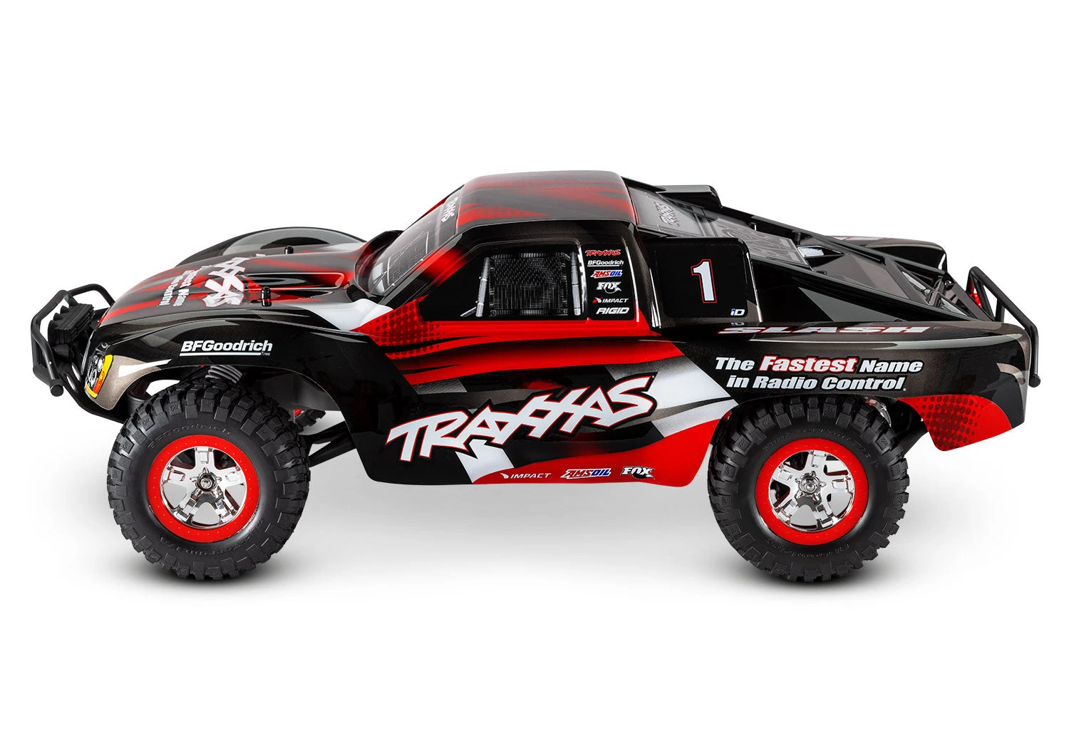 Traxxas 58034-61 1/10 XL-5 Brushed 2WD Slash Short Course Truck With LED Lights - Red 4 Traxxas 58034-61 1/10 XL-5 Brushed 2WD Slash Short Course Truck With LED Lights - Red - Image 4