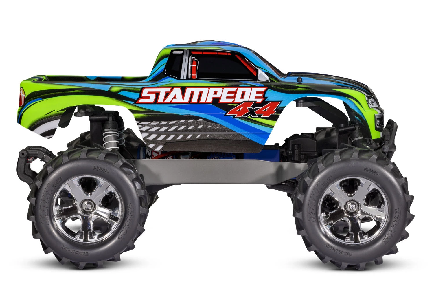 Traxxas 67054-61 Blue Stampede 4X4 RTR XL-5 Brushed Monster Truck With LED Lights 4 Traxxas 67054-61 Blue Stampede 4X4 RTR XL-5 Brushed Monster Truck With LED Lights - Image 4