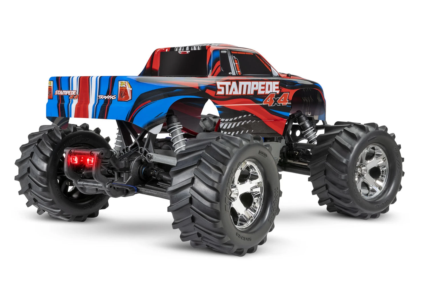 Traxxas 67054-61 Red Stampede 4X4 RTR XL-5 Brushed Monster Truck With LED Lights 2 Traxxas 67054-61 Red Stampede 4X4 RTR XL-5 Brushed Monster Truck With LED Lights - Image 2