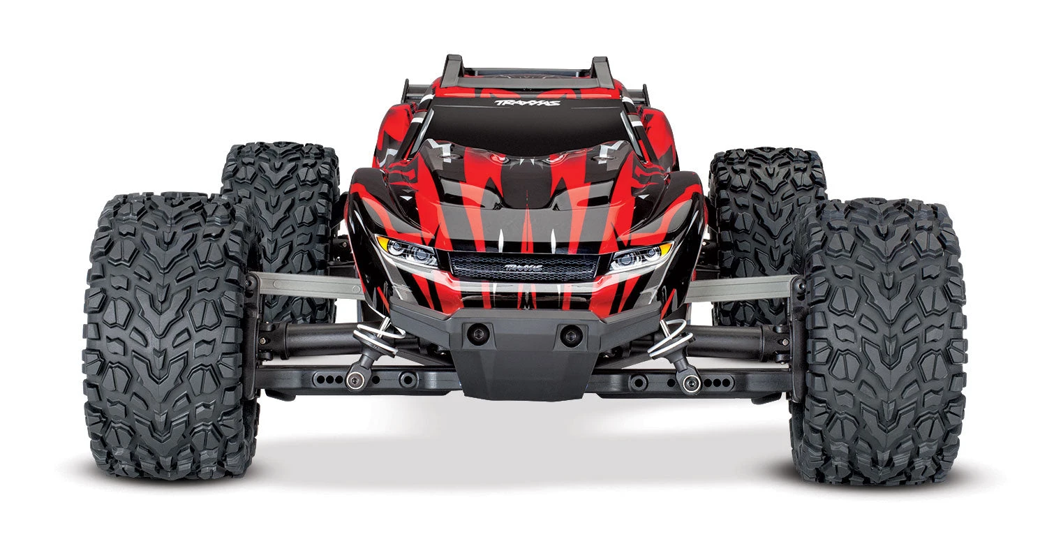 Traxxas 67064-1 Red Rustler 4X4 XL-5 Brushed 1/10 Scale Stadium Truck 2 Traxxas 67064-1 Red Rustler 4X4 XL-5 Brushed 1/10 Scale Stadium Truck - Image 2