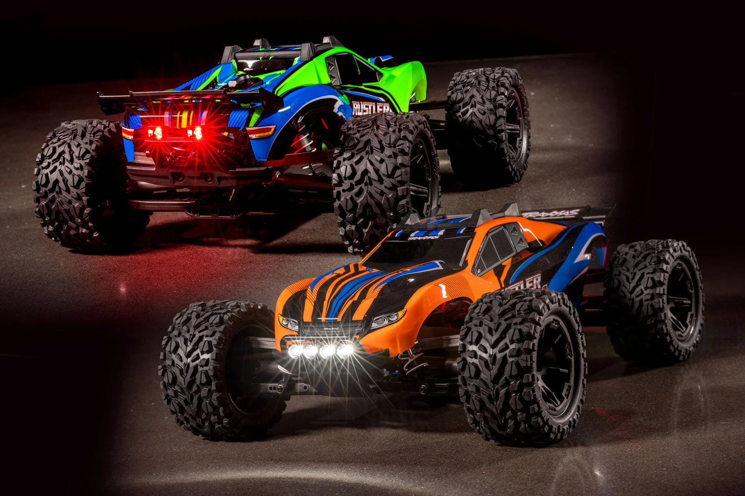 Traxxas 67064-61 Orange Rustler 4x4 XL-5 Brushed 1/10 Stadium Truck With LED Lights 5 Traxxas 67064-61 Orange Rustler 4x4 XL-5 Brushed 1/10 Stadium Truck With LED Lights - Image 5
