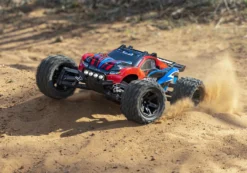 Traxxas 67064-61 Red Rustler 4x4 XL-5 Brushed 1/10 Stadium Truck With LED Lights -Traxas Vehicles Model Shop traxxas 67064 61 red 2wd rustler 4x4 xl 5 brushed 1 10 stadium truck with led lights 2