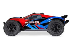 Traxxas 67064-61 Red Rustler 4x4 XL-5 Brushed 1/10 Stadium Truck With LED Lights -Traxas Vehicles Model Shop traxxas 67064 61 red 2wd rustler 4x4 xl 5 brushed 1 10 stadium truck with led lights 4