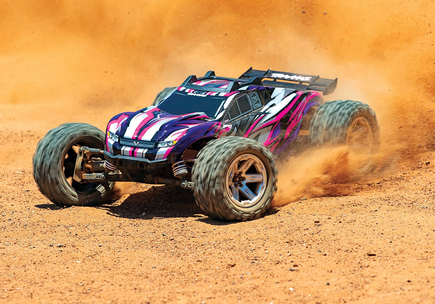 Traxxas 67076-4 Pink And Purple Rustler 4X4 VXL 1/10 Scale Stadium Truck 5 Traxxas 67076-4 Pink And Purple Rustler 4X4 VXL 1/10 Scale Stadium Truck - Image 5