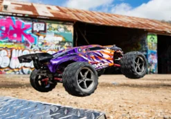 Traxxas 71076-3 1/16 Scale RTR E-Revo 4WD Racing Monster Truck Purple -Traxas Vehicles Model Shop traxxas 71076 3 1 16 scale rtr e revo 4wd racing monster truck purple 5