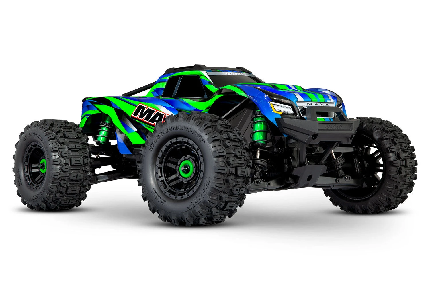 Traxxas 89086-4 1/10 Maxx With WiideMaxx VXL-4s Brushless 4x4 Monster Truck Green 1 Traxxas 89086-4 1/10 Maxx With WiideMaxx VXL-4s Brushless 4x4 Monster Truck Green